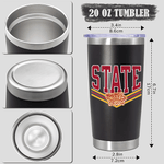 Iowa State Zebra 20oz Tumbler -