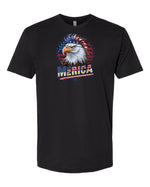 Merica Eagle with Mohawk | Patriotic T - Shirt -