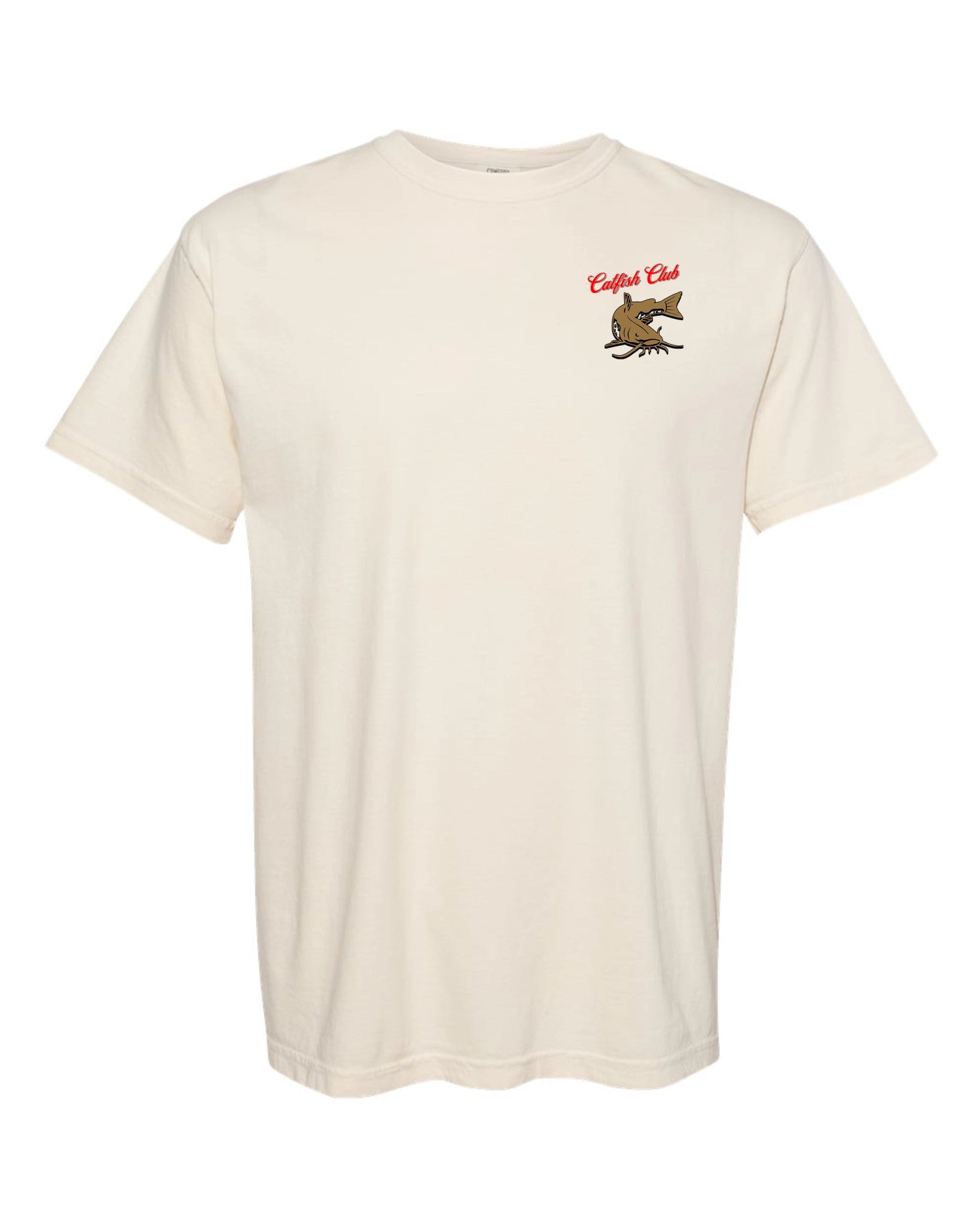 Catfish Club Red and Natural Colored Tee - T-Shirt