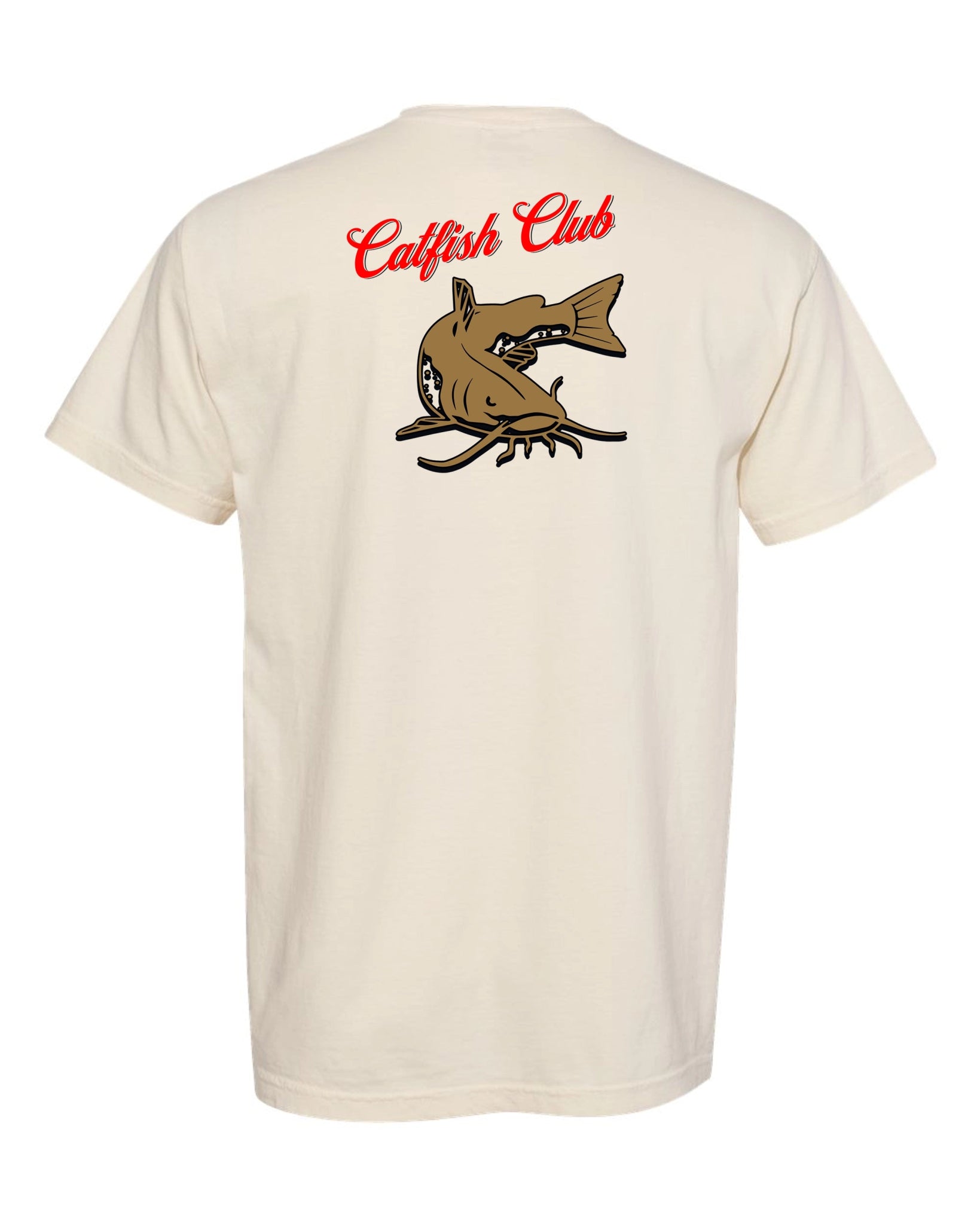 Catfish Club Red and Natural Colored Tee - T-Shirt