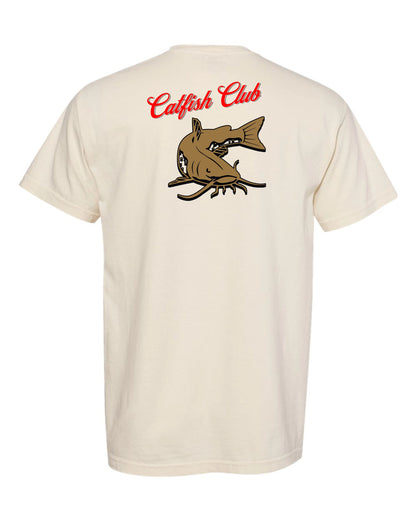 Catfish Club Red and Natural Colored Tee - T-Shirt