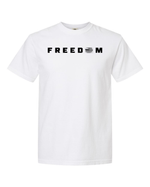 Freedom American Flag Black and White Distressed Tee - T-Shirt