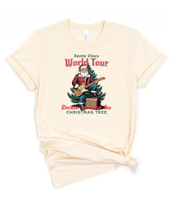 Santa Claus World Tour Natural Tee - 