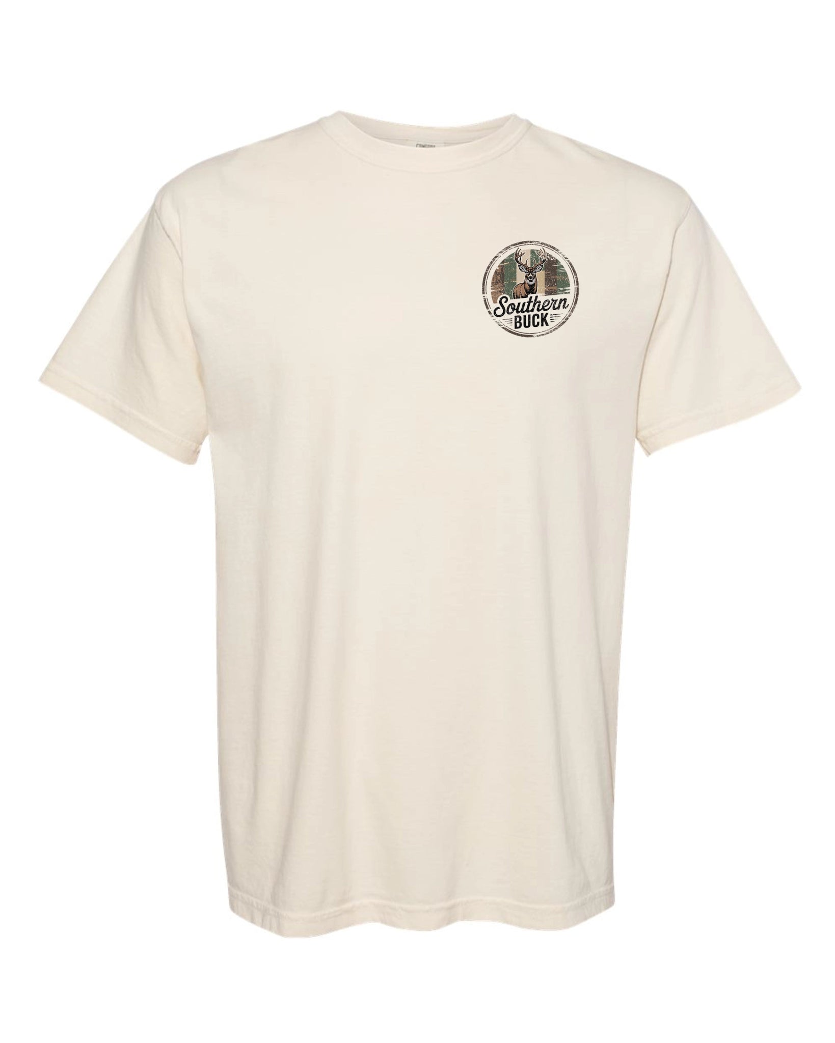 Southern Buck Hunting Tee – Ivory Deer Hunting Graphic Shirt - T-Shirt