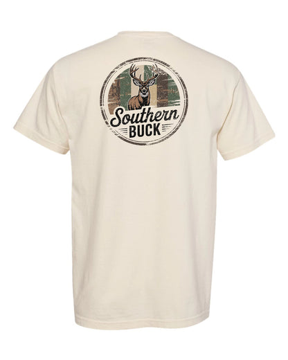 Southern Buck Hunting Tee – Ivory Deer Hunting Graphic Shirt - T-Shirt