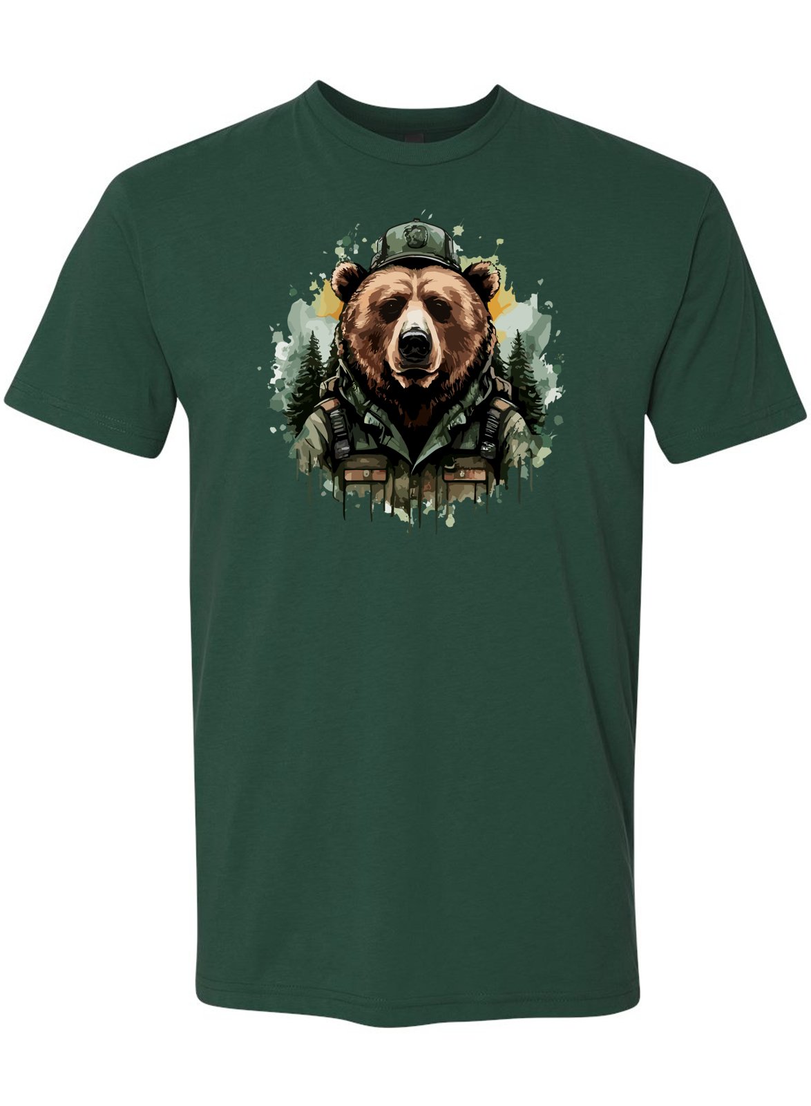 Embrace Nature's Guardian: Forest Ranger Bear T-shirts | Explore Wilde